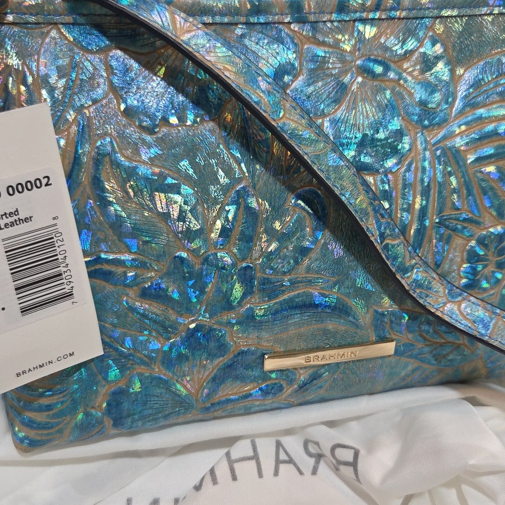 💙🔹️Brahmin 🔹️Blue Serenity  Sonic Lorelei  Genuine Leather  Shoulder Bag - Picture 11 of 13